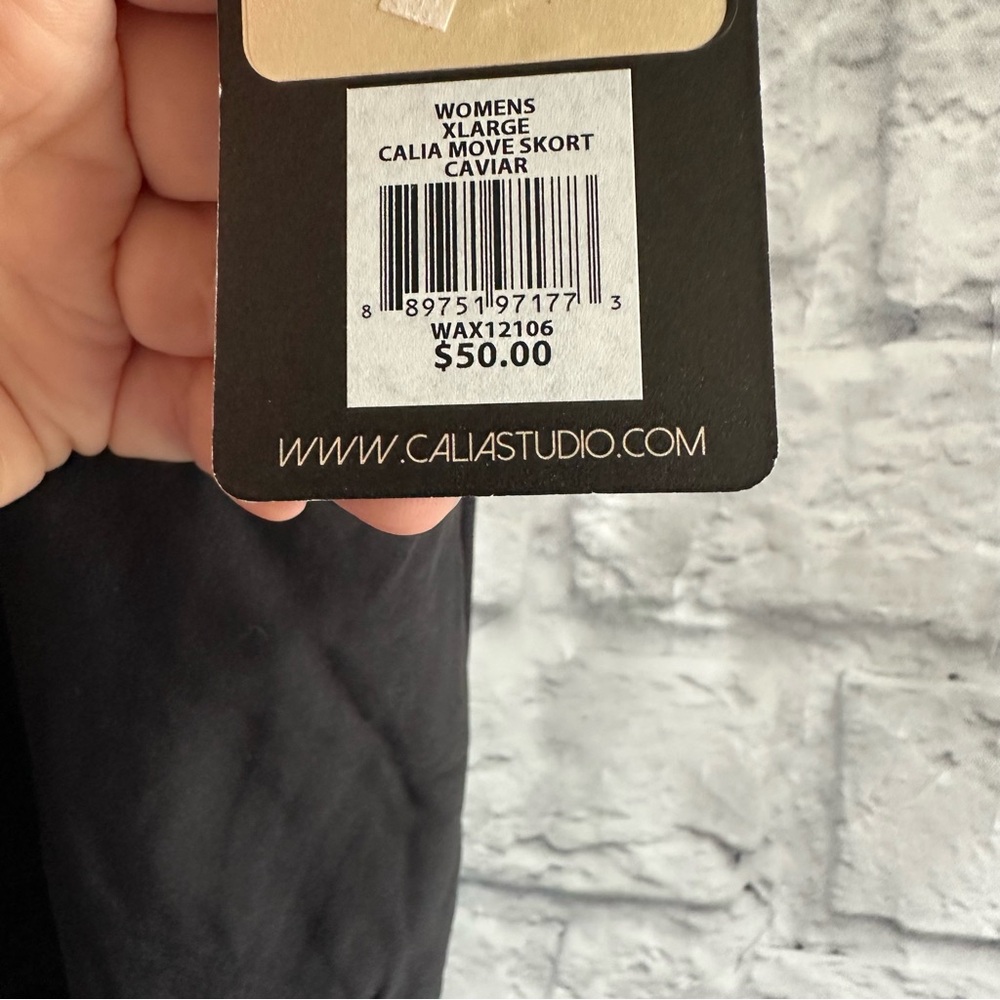 NEW WITH TAGS CALIA MOVE SKORT BLACK CAVIAR SIZE XL - Picture 3 of 8